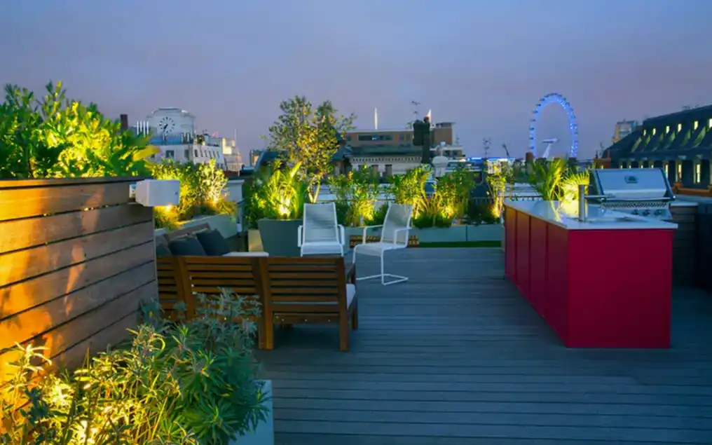luxury rooftop garden